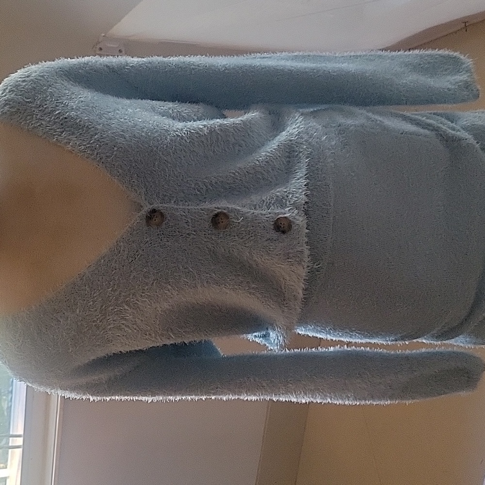 Haute Monde Sky Blue Cardigan Skirt Set